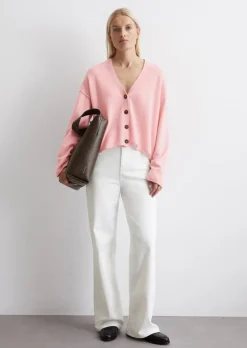 Kaschmir-Cardigan oversize cropped mit hohem Tragekomfort