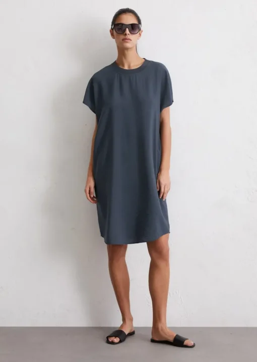 Kleid relaxed mit Crinkle-Struktur