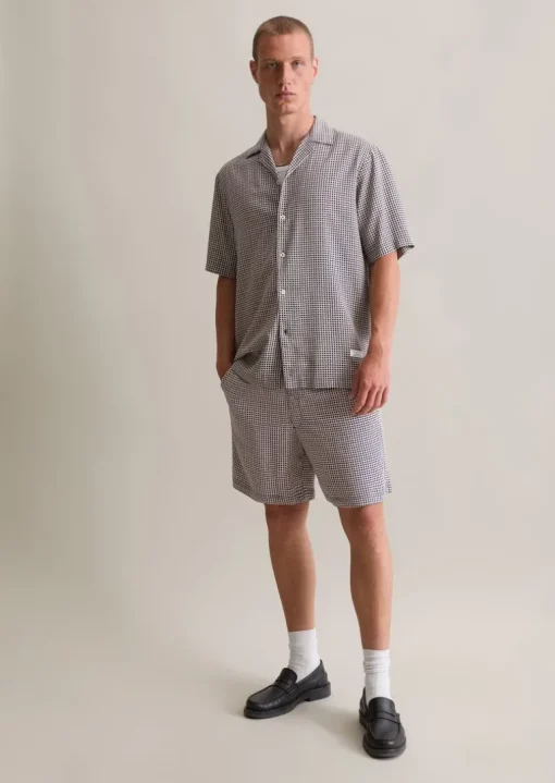 Kurzarm-Hemd regular aus softer Viskose