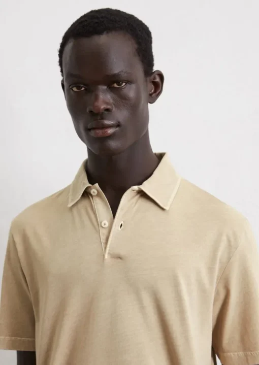 Kurzarm-Poloshirt Jersey regular aus reiner Bio-Baumwolle