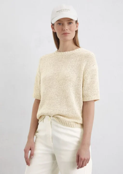Kurzarm-Pullover loose aus Organic Cotton-Mix