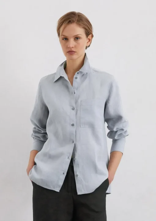 Leinenbluse regular aus leichter Qualität
