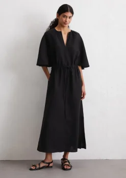Leinenkleid flared aus leichter Qualität