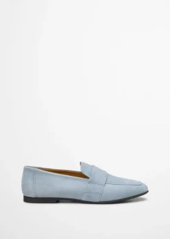 Loafer aus weichem Velours-Rindleder