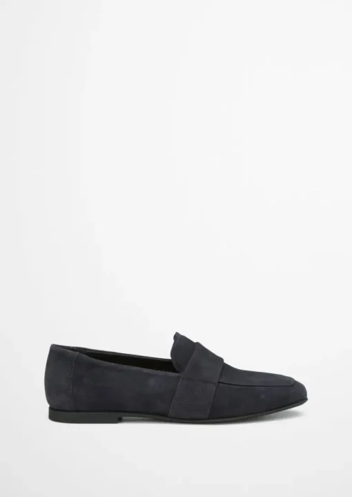 Loafer aus weichem Velours-Rindleder