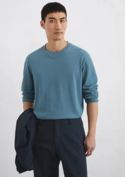 Longsleeve regular aus Bio-Baumwoll-Leinen-Mix