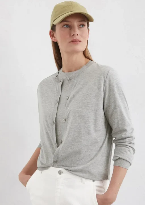 Luxury Jersey-Cardigan regular aus TENCEL™ Lyocell-Baumwolle-Mix