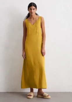 Maxikleid relaxed mit Crinkle-Struktur