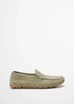 Mokassin aus softem Veloursleder