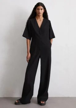 Overall regular aus Leinen-Viskose-Stretch