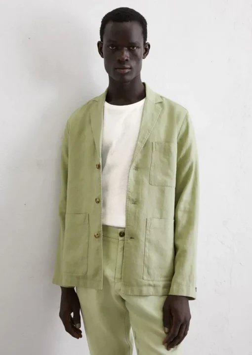 Overshirt im Blazer-Stil aus reinem Leinen