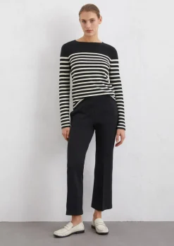 Piqué-Jerseypants slim cropped aus Organic Cotton-Mix