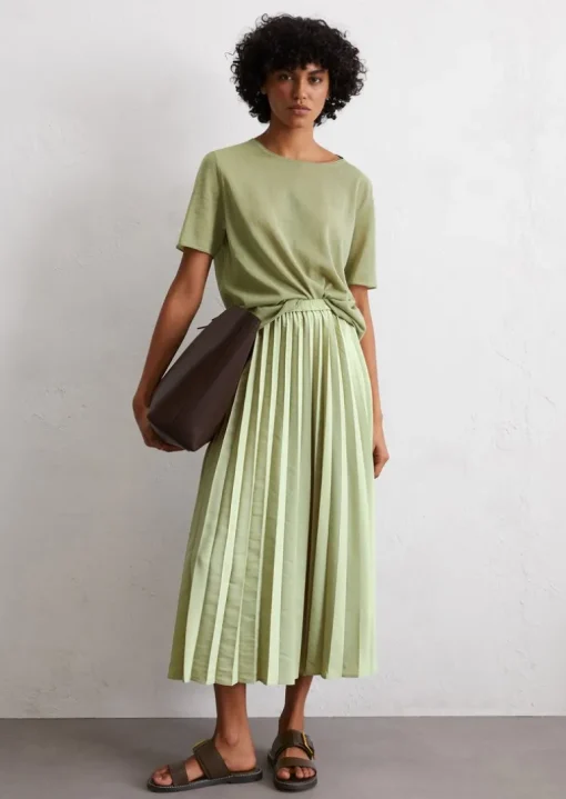 Plisseerock aus recyceltem Polyester