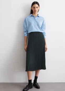 Plissée-Rock aus recyceltem Polyester