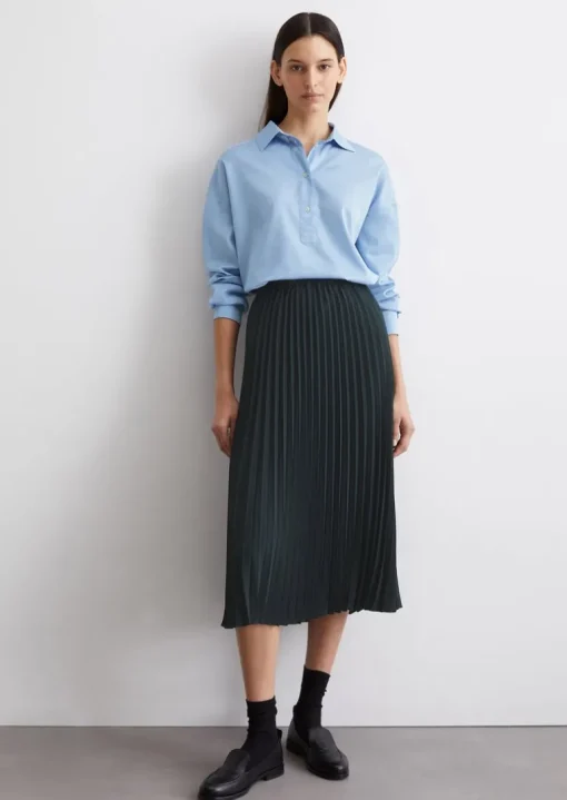 Plissée-Rock aus recyceltem Polyester