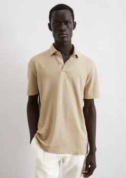 Poloshirt Jersey regular aus hochwertigem Leinen-Mix