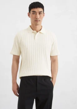 Poloshirt Jersey regular mit breiter Rippstruktur