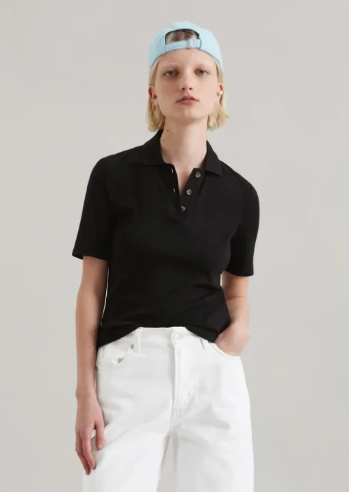 Poloshirt slim aus softem Ripp-Jersey