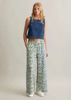 Print-Schlupfhose relaxed aus LENZING™ ECOVERO™-Mix