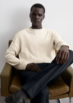 Pullover regular aus Bio-Baumwoll-Piqué