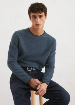 Pullover regular aus Bio-Baumwoll-Leinen-Mix