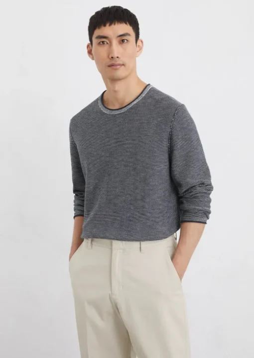 Pullover regular aus Bio-Baumwoll-Leinen-Mix