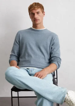 Pullover regular mit feiner Piqué-Struktur