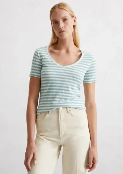 Ringel-T-Shirt regular aus Organic Cotton Slub Jersey