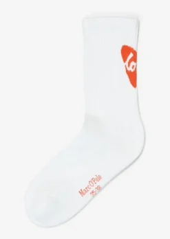 Ripp-Socken mit Herz-Motiv