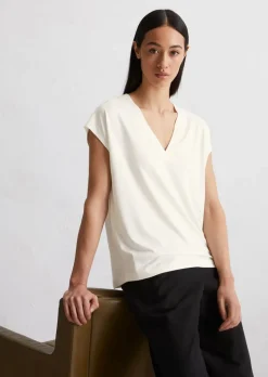 Ärmellose Jerseybluse relaxed aus LENZING™ ECOVERO™