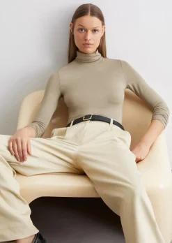 Rollkragen-Longsleeve regular aus TENCEL™ Modal