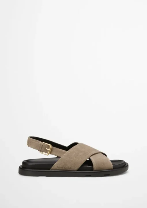 Sandale aus edlem Velours-Rindleder