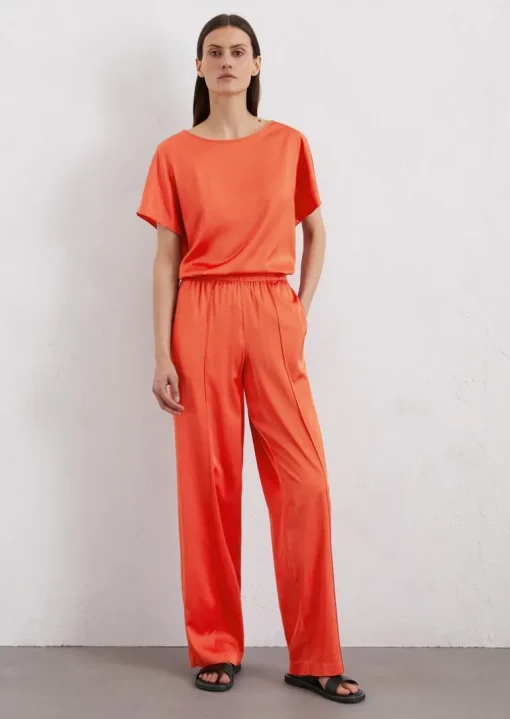 Satinhose wide aus Viskose-Stretch