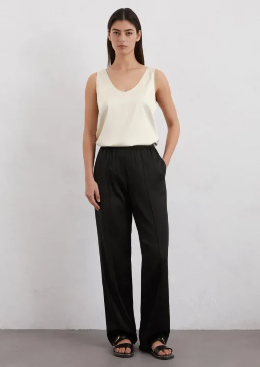 Satinhose wide aus Viskose-Stretch