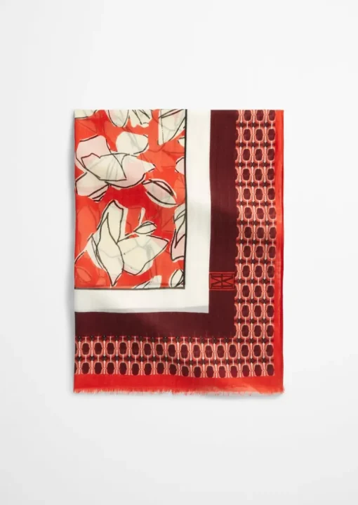 Schal mit Allover-Print mit TENCEL™ Lyocell