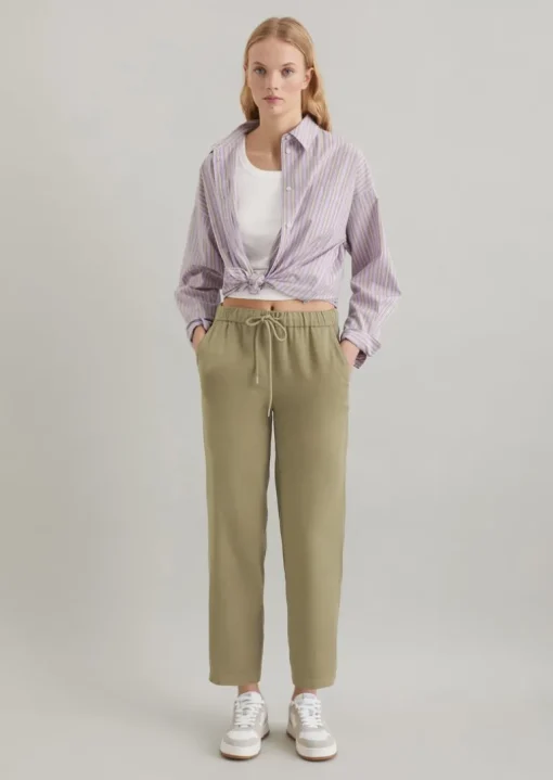 Schlupfhose relaxed cropped aus TENCEL™ Lyocell