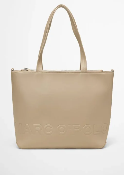 Shopper medium aus einer Lederalternative aus recyceltem Polyester