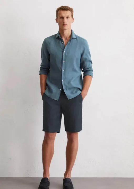 Shorts Model Reso jogger aus reinem Leinen