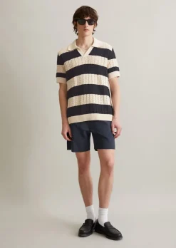 Shorts regular aus Leinen-Bio-Baumwoll-Mix