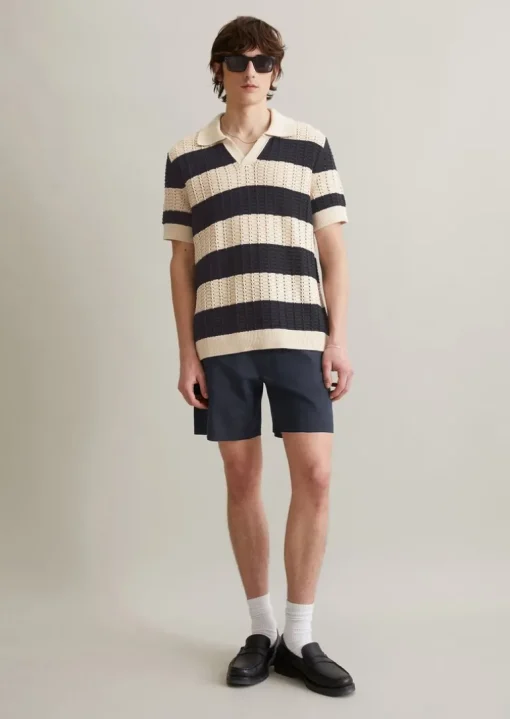 Shorts regular aus Leinen-Bio-Baumwoll-Mix