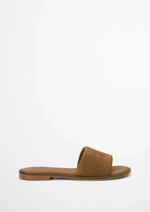 Slides aus weichem Veloursleder