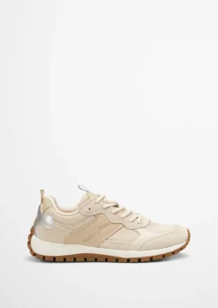 Sneaker aus edlem Rindleder und Mesh-Einsatz