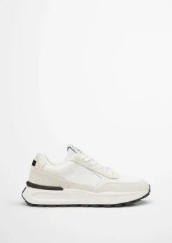 Sneaker aus Leder-Polyester-Mix