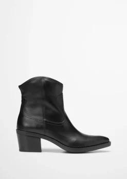 Stiefelette im Western-Stil aus softem Rindleder