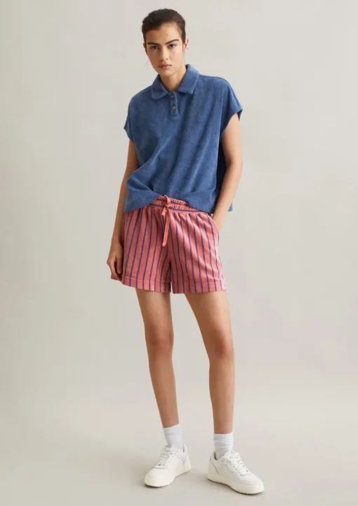Streifen-Frottee-Shorts relaxed aus softem Organic Cotton