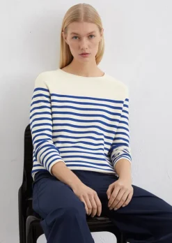 Streifenpullover slim aus softem Organic Cotton