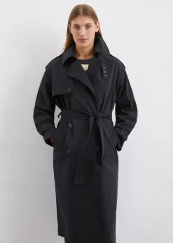 Trenchcoat regular aus kompaktem Twill