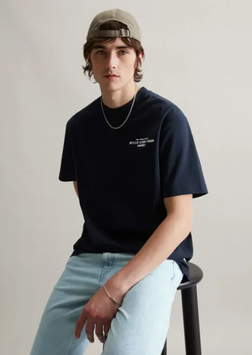 T-Shirt oversized mit Print auf Vorder- und Rückseite