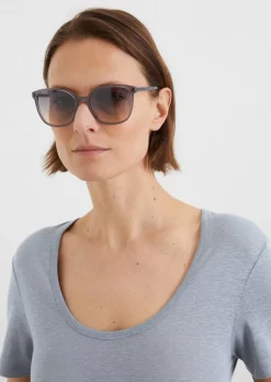T-Shirt regular aus Leinen-Lyocell-Mix