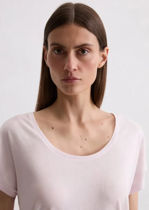 T-Shirt regular aus Viskose-Organic-Cotton-Mix